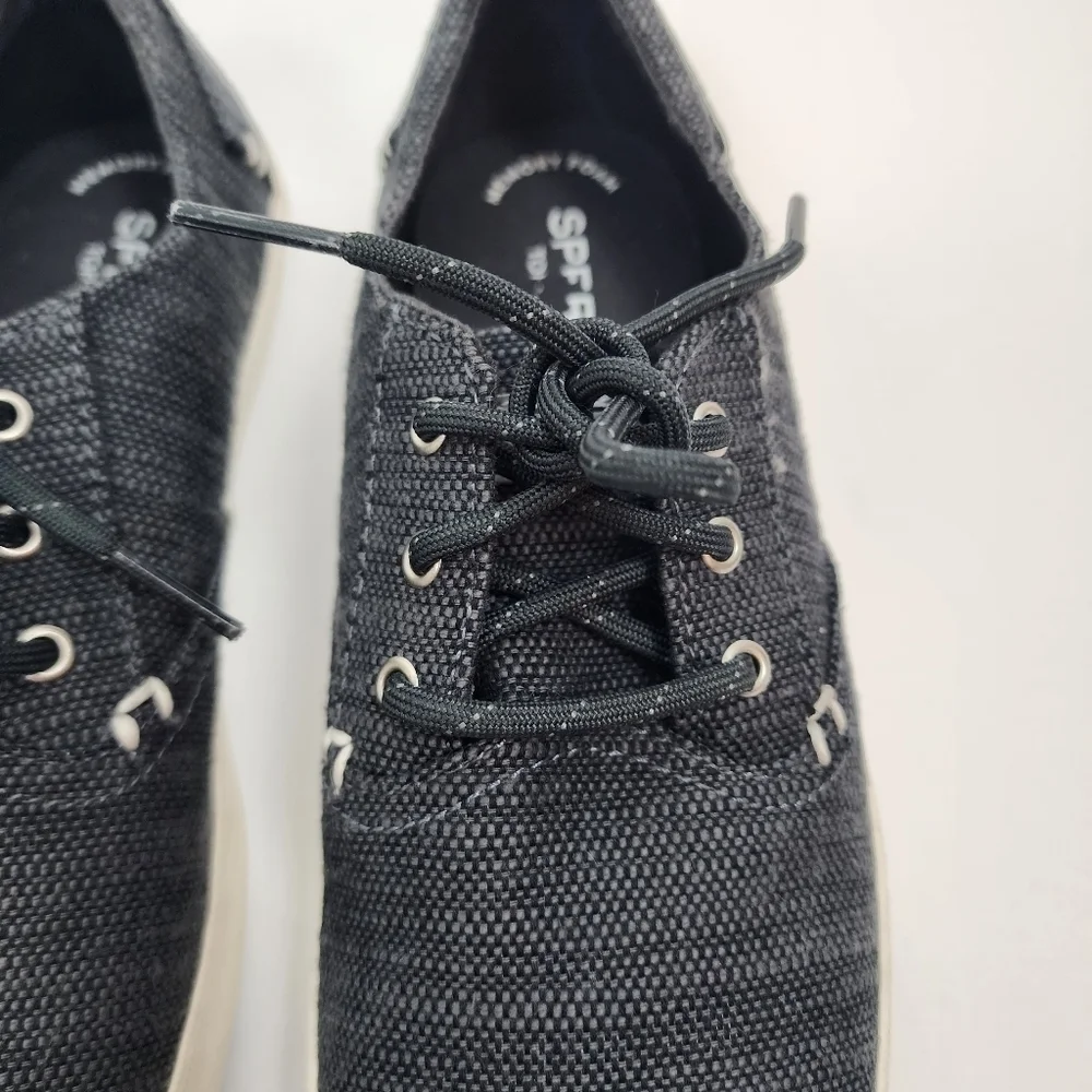 Sperry Top Sider Bodie Boys Lace Up Memory Foam Fabric Upper Shoe Size 4 Medium